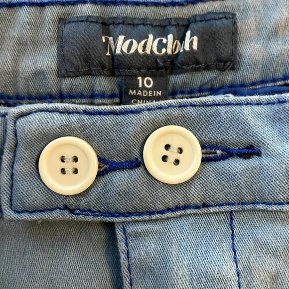 ModCloth Pin-Up Delight Retro Shorts Mid Rise Double Button Bleached Pockets 10 - Picture 3 of 5